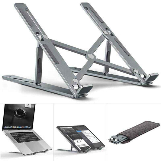 Speed-X adjustable aluminium laptop stand foldable 6 angles