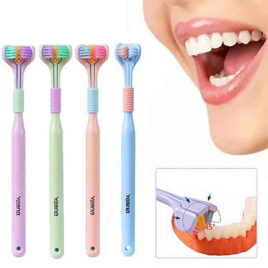 Oral care three sided toothbrush in Pakistan