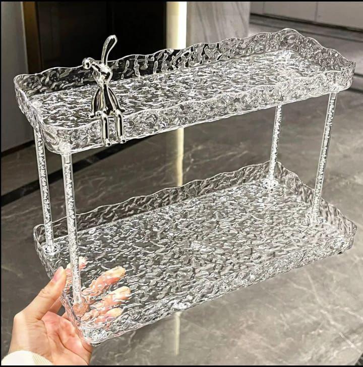 2-layer acrylic multi-function storage rack – Mypick Mart