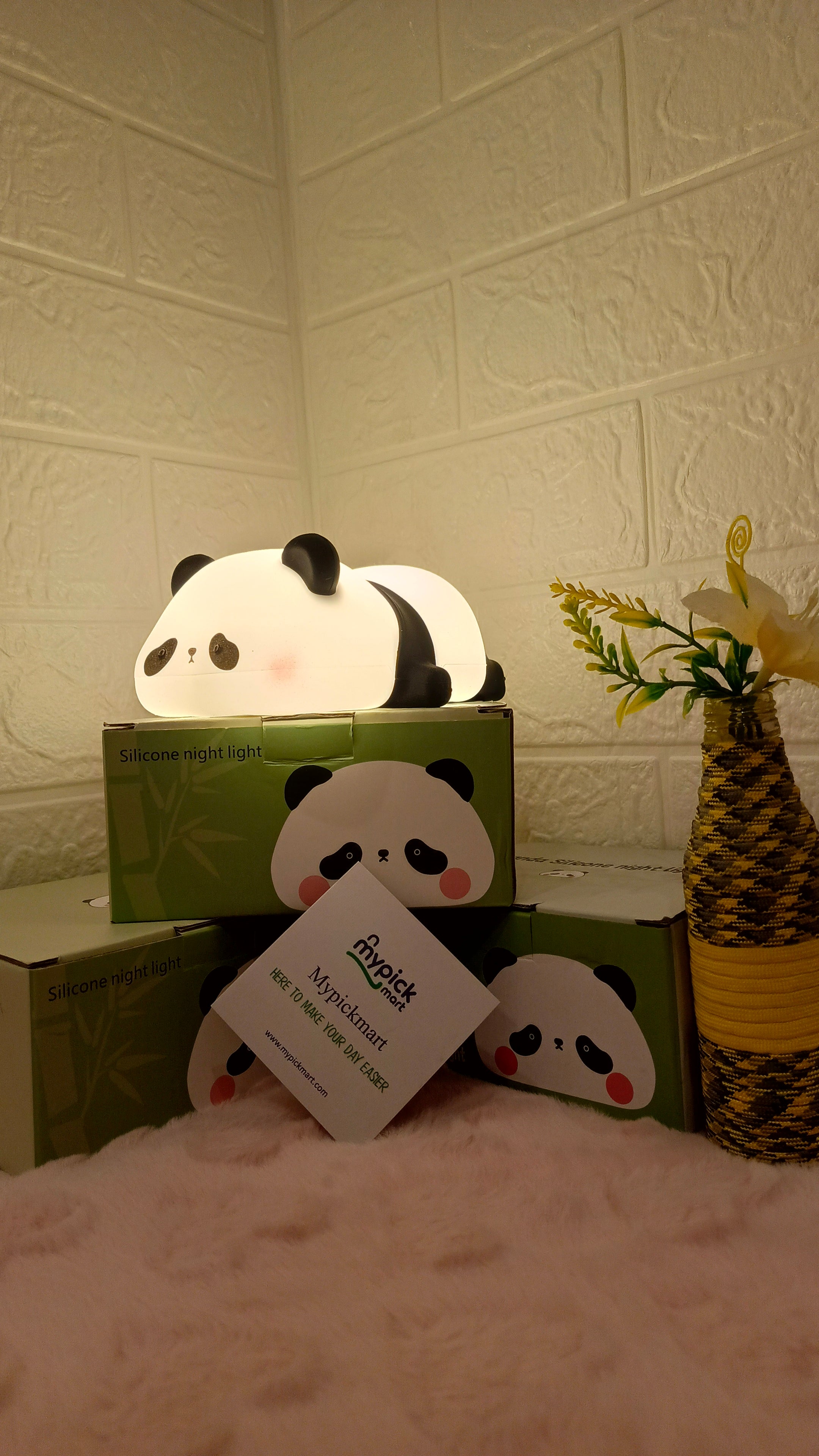 Cute Panda Lamp Led RGB colors