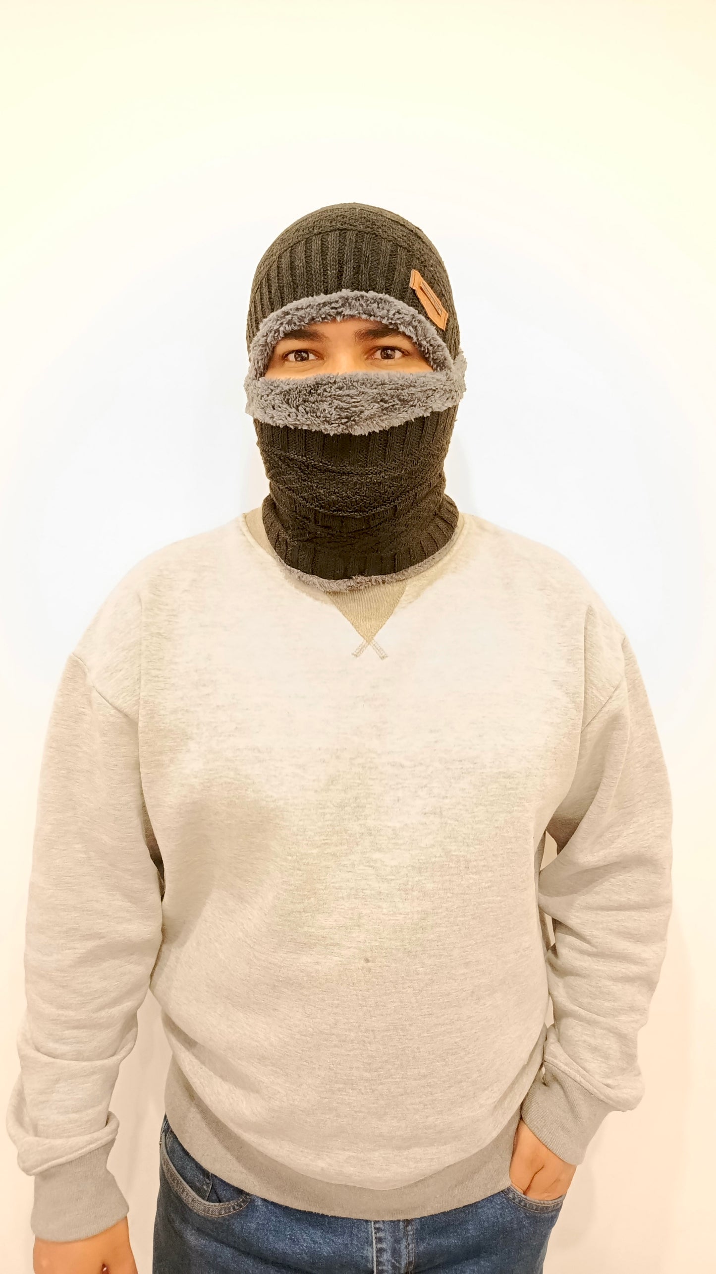 Winter Beanie Cap & Neck Scarf Set (2 Piece) RANDOM COLORS